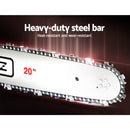 Giantz Chainsaw Petrol 62CC 20" Bar Commercial E - Start Pruning Chain Saw Spark Plug - RnR Galore
