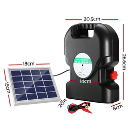 Giantz Fence Energiser 20KM Solar Powered 1.2J Electric - RnR Galore