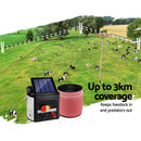 Giantz Fence Energiser 3KM Solar Powered Electric 2000M Poly Tape - RnR Galore