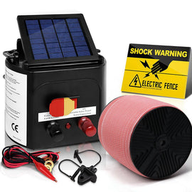 Giantz Fence Energiser 5KM Solar Powered Electric 1200M Poly Tape - RnR Galore