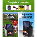 Giantz Fence Energiser 5KM Solar Powered Electric 500M Poly Rope - RnR Galore