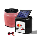 Giantz Fence Energiser 8KM Solar Powered Electric 2000M Poly Tape - RnR Galore