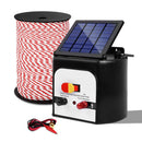 Giantz Fence Energiser 8KM Solar Powered Electric 500M Poly Rope - RnR Galore