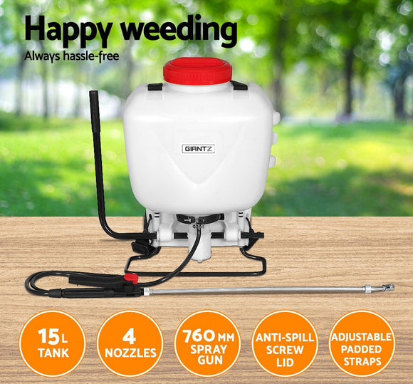 Giantz Weed Sprayer 15L Knapsack Backpack Garden Spray - RnR Galore