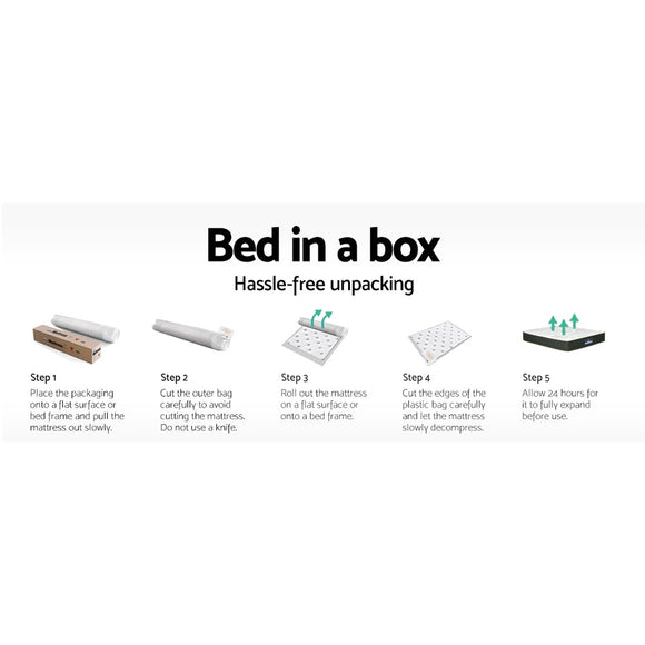 Giselle Bedding 25cm Mattress Green Tea Foam Single - RnR Galore