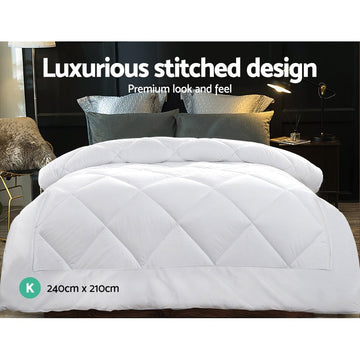 Giselle Bedding 800GSM Microfibre Bamboo Quilt King - RnR Galore