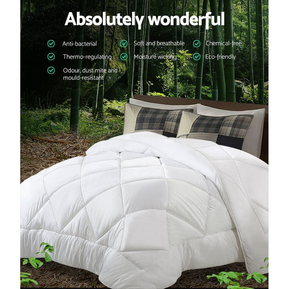Giselle Bedding 800GSM Microfibre Bamboo Quilt Queen - RnR Galore