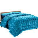 Giselle Bedding Faux Mink Quilt Blue King - RnR Galore
