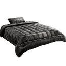Giselle Bedding Faux Mink Quilt Charcoal Single - RnR Galore
