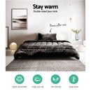 Giselle Bedding Faux Mink Quilt Charcoal Single - RnR Galore
