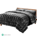 Giselle Bedding Faux Mink Quilt Charcoal Super King - RnR Galore