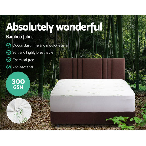 Giselle Bedding Mattress Protector Bamboo Single - RnR Galore