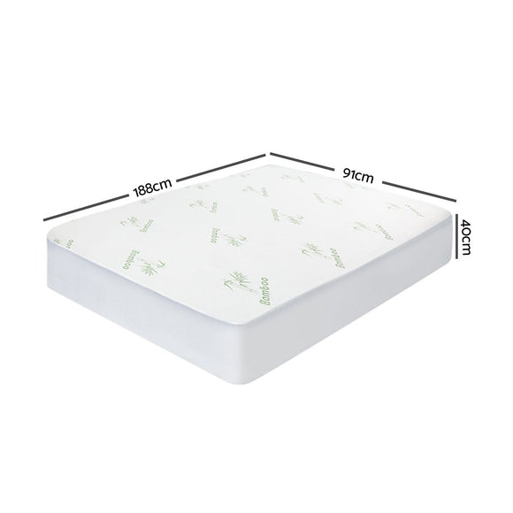 Giselle Bedding Mattress Protector Bamboo Single - RnR Galore