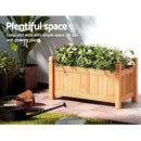 Green Fingers Garden Bed 60x30x33cm Wooden Planter Box Raised Container Growing - RnR Galore