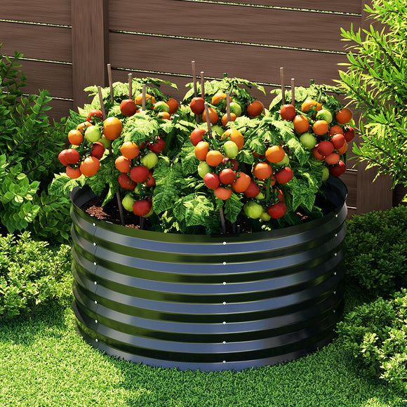 Green Fingers Garden Bed 90X45cm Planter Box Raised Container Galvanised Steel - RnR Galore