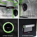 Green Fingers Grow Tent 150x150x200CM Hydroponics Kit Indoor Plant Room System - RnR Galore