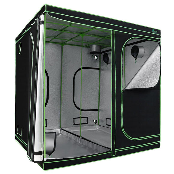 Green Fingers Grow Tent 200x200x200CM Hydroponics Kit Indoor Plant Room System - RnR Galore