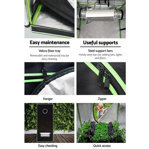 Green Fingers Grow Tent 280x140x200CM Hydroponics Kit Indoor Plant Room System - RnR Galore