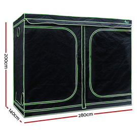 Green Fingers Grow Tent 280x140x200CM Hydroponics Kit Indoor Plant Room System - RnR Galore