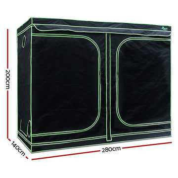 Green Fingers Grow Tent 280x140x200CM Hydroponics Kit Indoor Plant Room System - RnR Galore