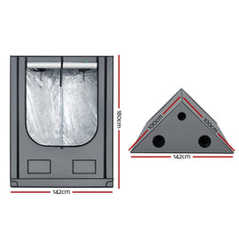 Green Fingers Grow Tent Kits Hydroponics Kit Indoor Grow System 142X100X180CM - RnR Galore