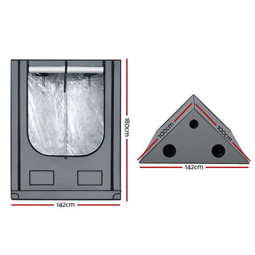 Green Fingers Grow Tent Kits Hydroponics Kit Indoor Grow System 142X100X180CM - RnR Galore