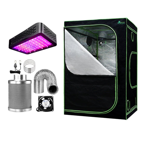 Green Fingers Grow Tent Light Kit 150x150x200CM 1000W LED 4" Vent Fan,Green Fingers Grow Tent Light Kit LED 1000W Full Spectrum 4" Vent 150x150x200CM - RnR Galore