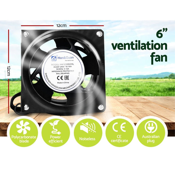 Green Fingers Grow Tent Light Kit 150x150x200CM 1000W LED 6" Vent Fan,Green Fingers Grow Tent Light Kit LED 1000W Full Spectrum 6" Vent 150x150x200CM - RnR Galore
