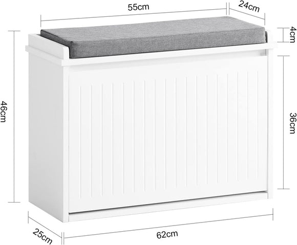Hallway Shoe Bench Rack Cabinet Seat Cushion - RnR Galore