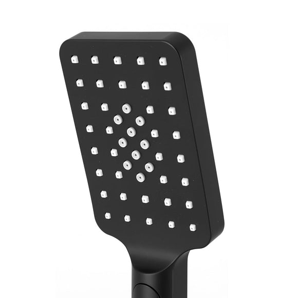 Handheld Shower Head 3.1'' High Pressure 3 Spray Modes Square Black - RnR Galore