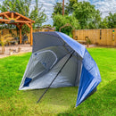 Havana Outdoors Beach Umbrella 2.4M Outdoor Garden Beach Portable Shade Shelter - Blue - RnR Galore