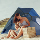Havana Outdoors Beach Umbrella 2.4M Outdoor Garden Beach Portable Shade Shelter - Blue - RnR Galore