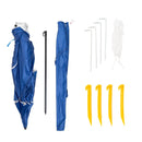 Havana Outdoors Beach Umbrella 2.4M Outdoor Garden Beach Portable Shade Shelter - Blue - RnR Galore