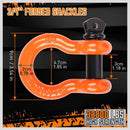 Heavy Duty 9.1M Recovery Tow Straps Snatch Kit - 32,000 LBS Break Strength with D - Ring Shackles for Off - Roading Recovery and Hauling - RnR Galore