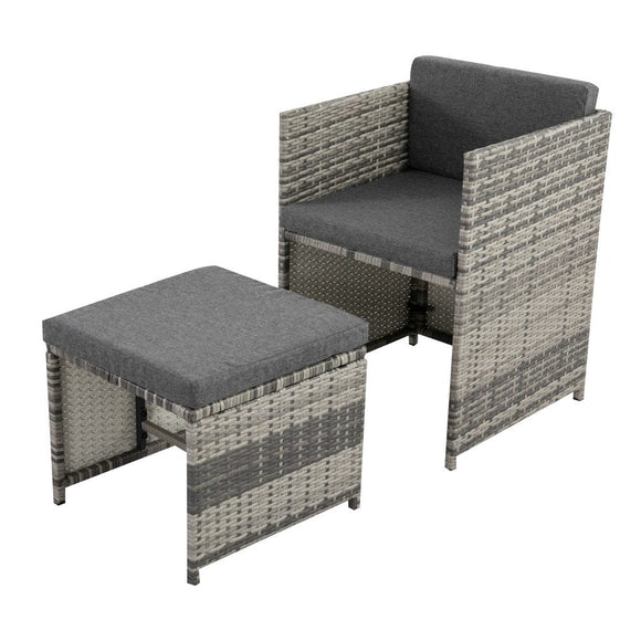 Horrocks 8 Seater Outdoor Dining Set - Grey - RnR Galore