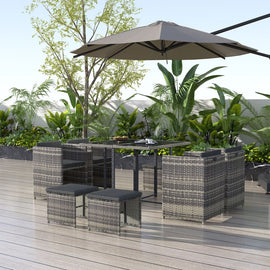 Horrocks 8 Seater Outdoor Dining Set - Grey - RnR Galore