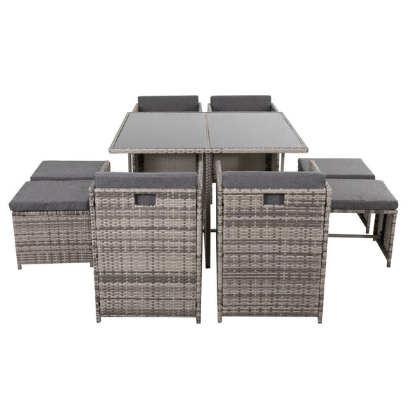 Horrocks 8 Seater Outdoor Dining Set - Grey - RnR Galore