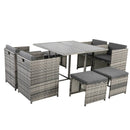 Horrocks 8 Seater Outdoor Dining Set - Grey - RnR Galore