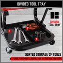 HORUSDY Rolling Creeper Seat Workshop Mechanic Stool Garage Repair Storage Tray - RnR Galore