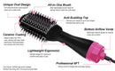 Hot Air One - Step Hair Dryer Negative Ion Anti - Frizz Blowout for Drying,Straightening, Curling and Volumizer (AU Plug) - RnR Galore