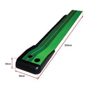 Indoor Practice Putting Green 2.5m Mat Inclined Ball Return Fake Grass 2 Holes - RnR Galore