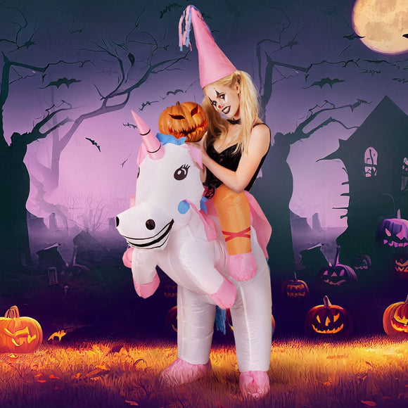 Inflatable Unicorn Costume Adult Suit Blow Up Party Fancy Dress Halloween Cosplay - RnR Galore