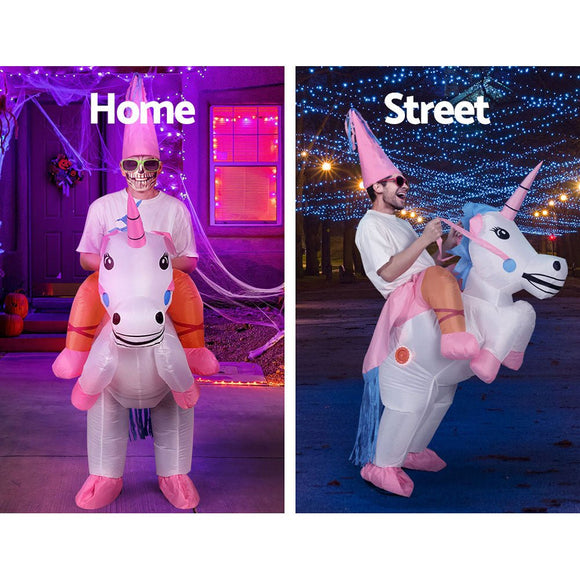 Inflatable Unicorn Costume Adult Suit Blow Up Party Fancy Dress Halloween Cosplay - RnR Galore