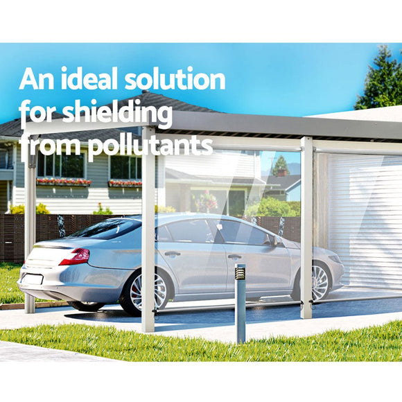 Instahut 1.5X2.4M Outdoor Blinds Clear Roll Down Awning Retractable Outdoor Blinds Water Wind Proof Transparent - RnR Galore