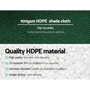 Instahut 50% Shade Cloth 3.66x10m Shadecloth Wide Heavy Duty Green - RnR Galore