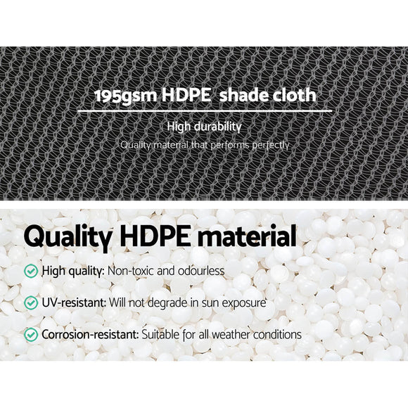 Instahut 90% Shade Cloth 3.66x30m Shadecloth Wide Heavy Duty White - RnR Galore