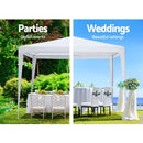 Instahut Gazebo 3x3m Wedding Party Marquee Tent Outdoor Event Camping Canopy Shade White - RnR Galore
