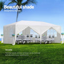 Instahut Gazebo 3x6m Marquee Wedding Party Tent Outdoor Camping Side Wall Canopy 6 Panel White - RnR Galore