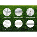 Instahut Gazebo 3x6m Marquee Wedding Party Tent Outdoor Camping Side Wall Canopy 6 Panel White - RnR Galore