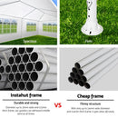 Instahut Gazebo 3x9m Marquee Wedding Party Tent Outdoor Camping Side Wall Canopy 5 Panel White - RnR Galore